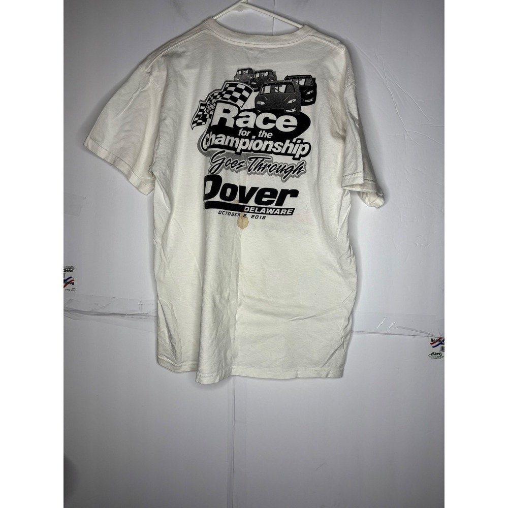 NASCAR 2016 Dover Delaware 400 Mile Race Graphic T-Shirt Mens Large White MLB - Picture 4 of 7
